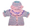 KSS Pink/Blue/Purple Cotton Sweater/Jacket Set (6-12 Months) SW-1095