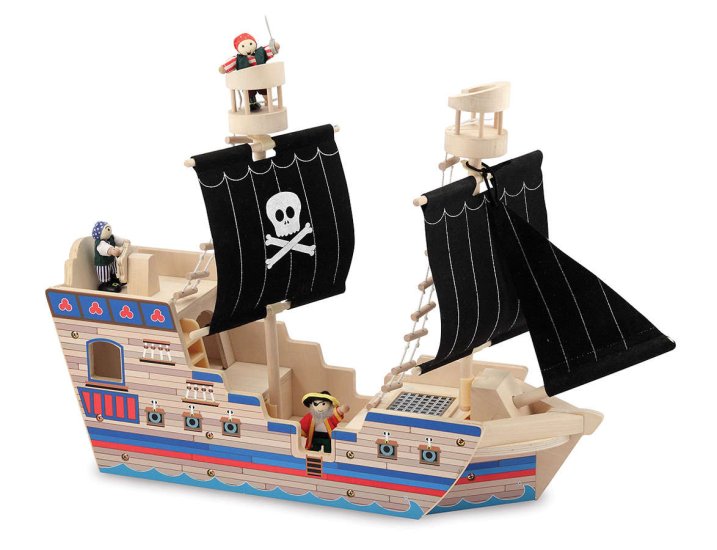 Melissa & Doug Deluxe Pirate Ship Play Set - Click Image to Close