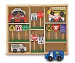 Melissa & Doug Wooden Vehicles and Traffic Signs