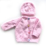 KSS Flowers in the Pink Sweater/Jacket Set (6-12 Months) SW-957 KSS-SW-957-ET