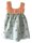 KSS Green with Tangerine Crocheted Top Dress (4 Years)