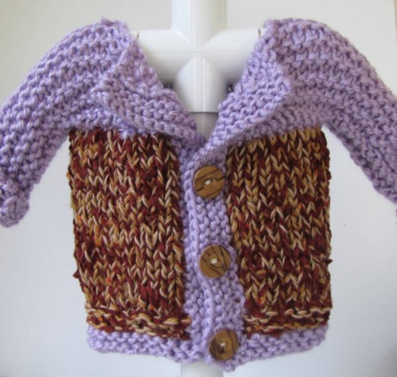 KSS Lavender Meadow Sweater/Jacket (9 Months) SW-663 - Click Image to Close