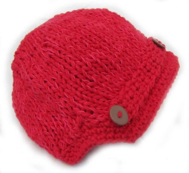 KSS Red Cotton Newsboy Cap 18 - 19" (4 Year old and up) - Click Image to Close