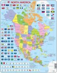 Larsen Map of North America Political Puzzle 70 pcs 022117 K17