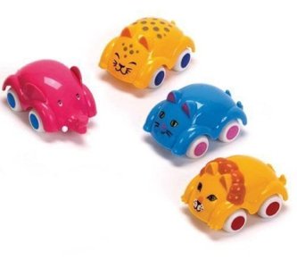 Viking Toys 3" Little Chubbies Cute Cars (Four Cars) 1170