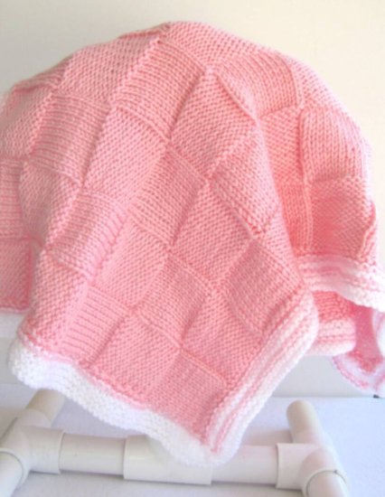 KSS  Pink  Squared Baby Blanket   30