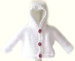 KSS White Hooded Sweater/Cardigan 6 Months