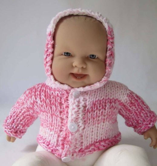 KSS Pink/White Hooded Sweater/Jacket 3 Months - Click Image to Close