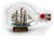 Two Tall Clipper Ship in a bottle with SWEDEN plaque