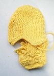 KSS Yellow Cotton Baby Cap and Booties 11 - 12" (0 - 3 Months) BO-143
