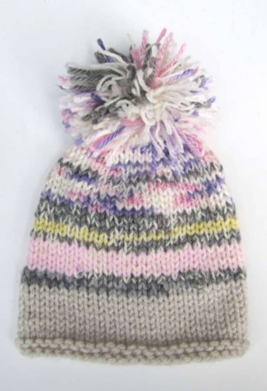KSS Knitted Hat with Yarn Pom Pom 12 - 13" (0 -12 Months) - Click Image to Close