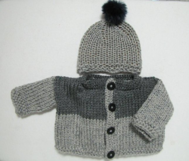 KSS Grey Heavy Knitted Sweater/Jacket (18 Months) - Click Image to Close