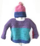 KSS Pink/Grey Pullover Sweater with a Hat 12 Months SW-666