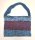 KSS Handmade Kids/Adults Heavy Knit Square Bag in Blue/Red 11x9" TO-097