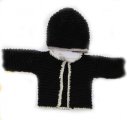 KSS Black Sweater/Cardigan with a Hat 3 Months SW-534