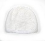 KSS Very Soft White Beanie Hat 13" (0-3 Months)