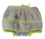 KSS Taupe and Lime Green Baby Diaper Cover (0-6 Months) PA-067