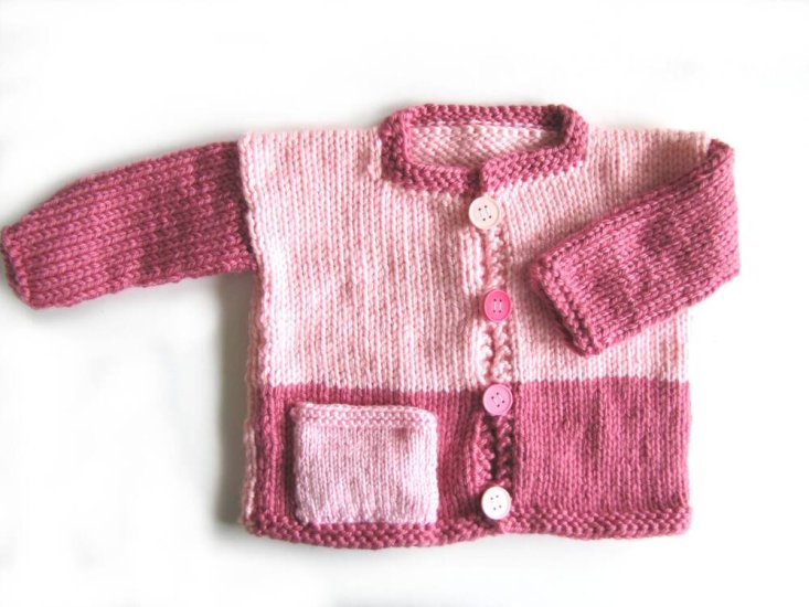 KSS Light and Dark Pink Heavy Knitted Sweater/Jacket (2 Years/3T) - Click Image to Close