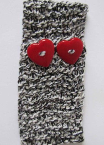 KSS Black & White Cotton Headband with Buttons 13 - 15