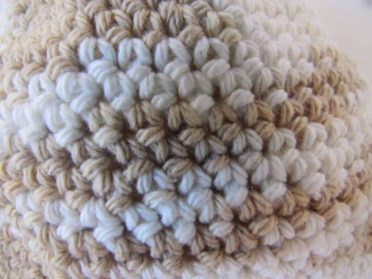 KSS Brown Crocheted Cotton Cap 15-16" (12 - 24 Months) - Click Image to Close