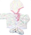 KSS Pastel Sweater/Cardigan, Hat & Booties (12 Months)