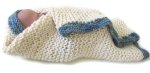 KSS Baby Blanket in Natural Colors 28x28" Newborn and up