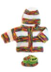 KSS Rainbow Knitted Baby Sweater/Jacket Set 9 Months SW-501 KSS-SW-501-AZH