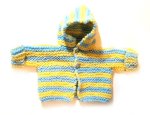 KSS Blue/Yellow Hooded Baby Sweater/Jacket (Newborn) SW-1003