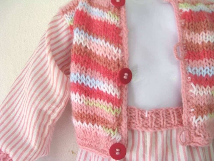 KSS Pink Striped Lighweight Cardigan (2 Years) - Click Image to Close