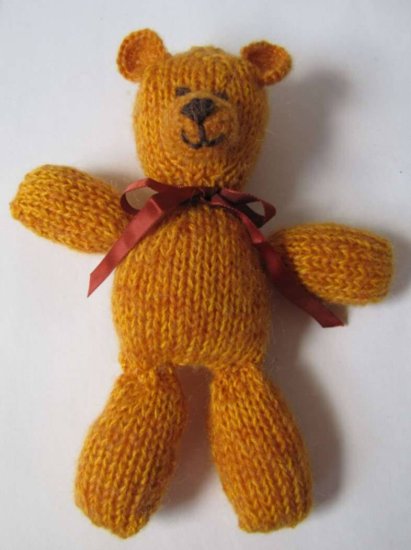 KSS Knitted Teddy Bear 8" long - Click Image to Close