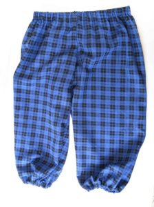 KSS Blue/Black Plaid Rayon Pants 98cm/3-4 Years