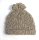 KSS Taupe Loose Knitted Hat with a Pom Pom 13" (0 -6 Months)