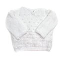 KSS White Soft Lacy Pullover Sweater and Hat (3-4 Years) SW-1056