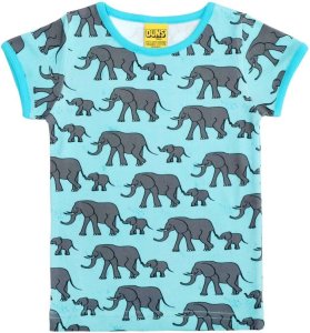 DUNS Organic Cotton Elephant Short Sleeve Top (6 - 24 Months)