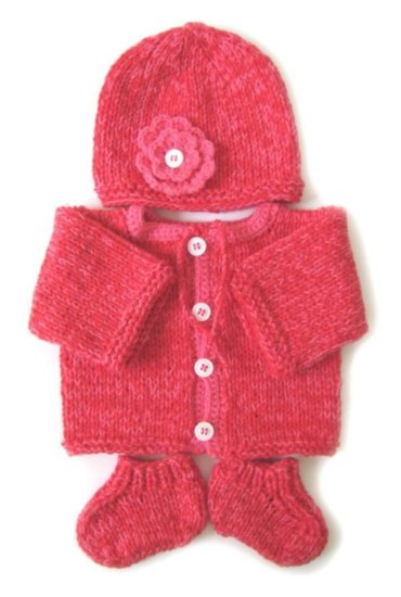 KSS Rose Cotton Sweater/Jacket Set (6 - 9 Months)