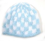 KSS Blue/White Squared Knitted Cap 14" (6 Months)