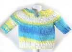 KSS Yellow/Aqua/White Pullover Sweater (3 Months)