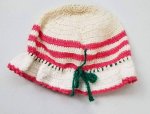 KSS Beige/Orange Crocheted Cotton Sunhat 15-17" (6-12 Months) HA-747