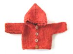 KSS Pumpkin Colored Hooded Baby Sweater/Jacket 6 Months SW-907