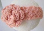 KSS Pink Crocheted Acrylic Headband up to 17" 0 - 24 Months