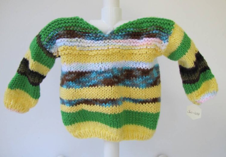 KSS Green Meadow Handmade Pullover Sweater (12 Months) SW-677 - Click Image to Close