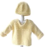KSS Yellow Cotton Sweater with a Hat (12 Months)