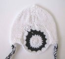 KSS White Hat with Black Granny 12-14" (0-9 Months)