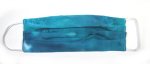 KSS Blue "tie dyed" Lined Ear to Ear Cotton Folded Face Mask Adult KSS-HM-012