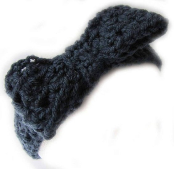 KSS Blue Crocheted Headband with a bow 16-18