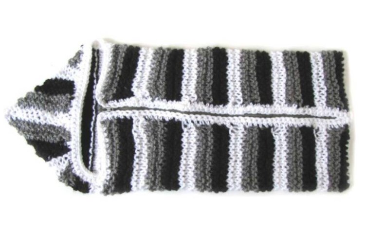KSS Black, Grey and White Baby Cocoon Bag with Zipper - Click Image to Close