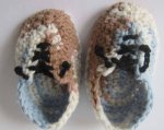 KSS Natural Cotton Crocheted Booties (3 - 6 Months)