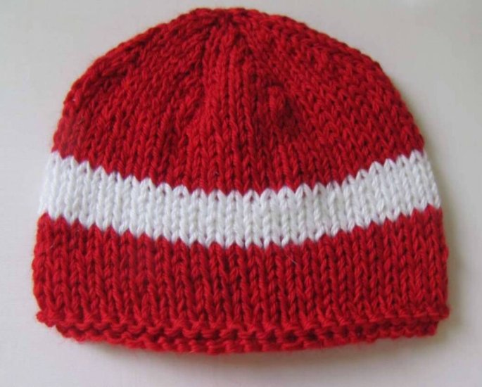 KSS Danish Flag Acrylic Hat and Scarf Set 0 - 2 Years HA-282 - Click Image to Close