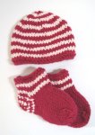 KSS Striped Socks and Hat set (6-12 Months) HA-464