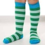 DUNS Organic Cotton Striped Knee Socks Mint/Green 0-1 Years